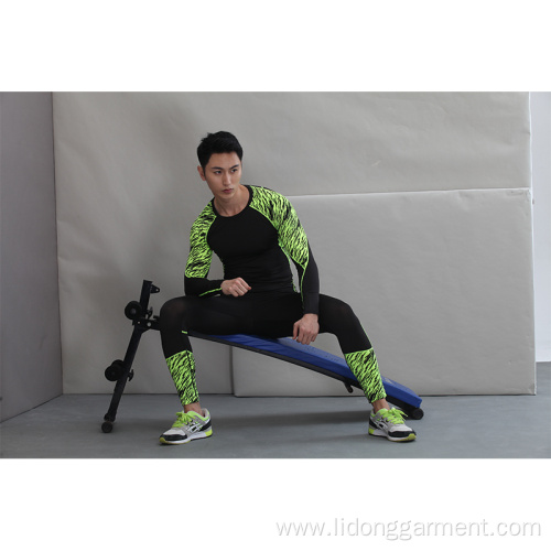 Polyester Spandex Long Sleeve Two Piece Gym Wear